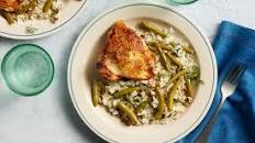 Garlic Butter Green Beans & Rice