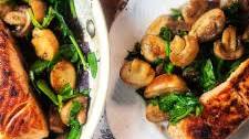 Garlic Butter Salmon and Mushroom Skillet