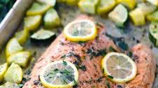 Garlic Butter Sheet Pan Salmon and Veggies