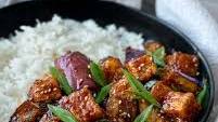 Garlic Eggplant & Crispy Tofu