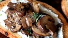 Garlic Mushroom Toast with Herbed Ricotta Spread