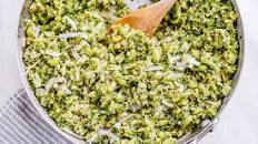 Garlic Parmesan Broccoli Rice Skillet
