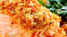 Garlic Parmesan Crusted Salmon (oven or air fryer version)