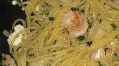 Garlic Shrimp, Lemon and Feta Spaghetti