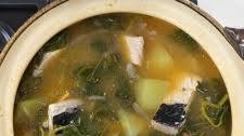 Gingered fish belly and vegetable soup