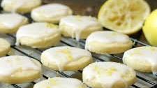 Glazed Lemon Shortbread Cookies