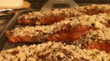 Glazed Pecan-Crusted Baked Salmon