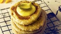 Gluten-Free Pancakes with Mango Curd