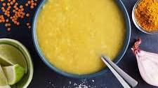 Golden Lentil Rice Soup