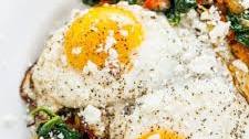 Greek Breakfast Egg Skillet with Sautéed Veggies and Feta
