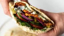 Greek Tofu Pitas with Vegan Tzatziki