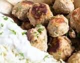 Greek Turkey Meatballs & Tzatziki