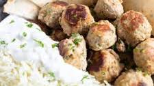 Greek Turkey Meatballs & Tzatziki