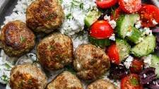 Greek Turkey Meatballs with Tzatziki Sauce