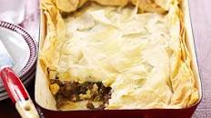 Greek beef and spinach pie