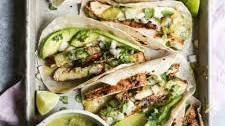 Grill Chili Chicken Tacos with Tomatillo Salsa