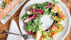 Grilled Avocado Salad with Honey Balsamic Dressing and Mango Salsa