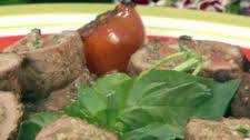 Grilled Beef Braciole with Grilled Tomato-Basil Relish