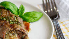 Grilled Beef Involtini with Pesto Prosciutto and Provolone