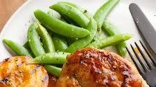 Grilled Chicken Breasts with Spicy Peach Glaze