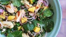 Grilled Chicken and Spinach Salad With Honey Mustard Recipe