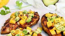 Grilled Chicken with Mango Avocado Salsa