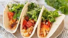 Grilled Cod Tacos with Spicy Tomato-Cilantro Salsa & Lettuce