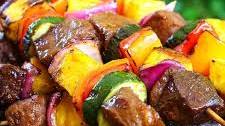 Grilled Hawaiian Beef Kabobs