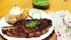 Grilled Ribeye Steaks with Chimichurri Sauce