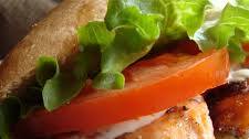 Grilled Salmon Sandwich with Dill Sauce