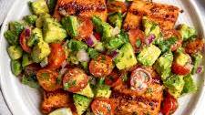 Grilled Salmon with Avocado Salsa (Healthy, Low-Carb, Paleo, Whole30)