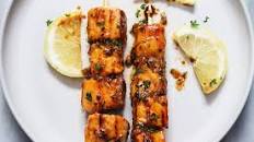 Grilled Salmon with Lemon and Garlic Butter Glaze