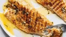 Grilled Sea Bass With Garlic Butter