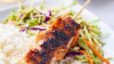 Grilled Teriyaki Salmon Skewers