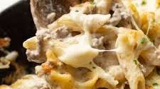 Ground Beef Alfredo Bake
