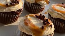 Guinness Cupcakes with Whiskey Salted Caramel Buttercream