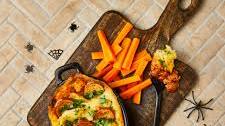 Halloween Graveyard Cheesy Beef & Mushroom Pie