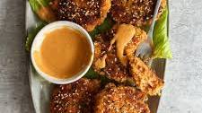 Harissa Sesame Salmon Patties