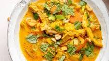 Healing Ginger Coconut Chicken Brown Rice Soup