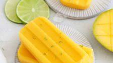 Healthy Mango Lime Popsicles