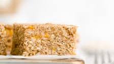 Healthy Peach Oatmeal Breakfast Cake