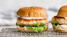 Healthy Salmon Burgers with Lemon Dill Sauce