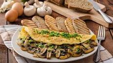 Herb & Cheese Mushroom Omelette Recipe