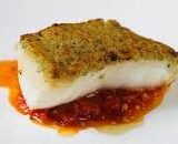 Herb Crusted Sea Bass with Roasted Tomato Sauce