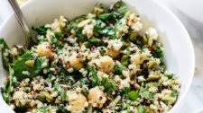 Herbed Quinoa & Chickpea Salad with Lemon-Tahini Dressing