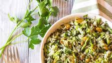 Herby Peas and Crispy Green Rice