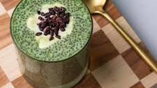 High Protein Mint Chocolate Chip Chia Pudding