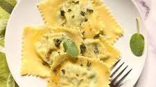 Homemade Spinach Ricotta Ravioli with Sage Butter Sauce