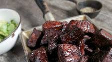 Honey & Bourbon-Glazed Steak Tips