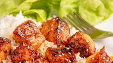 Honey Garlic Salmon Bites